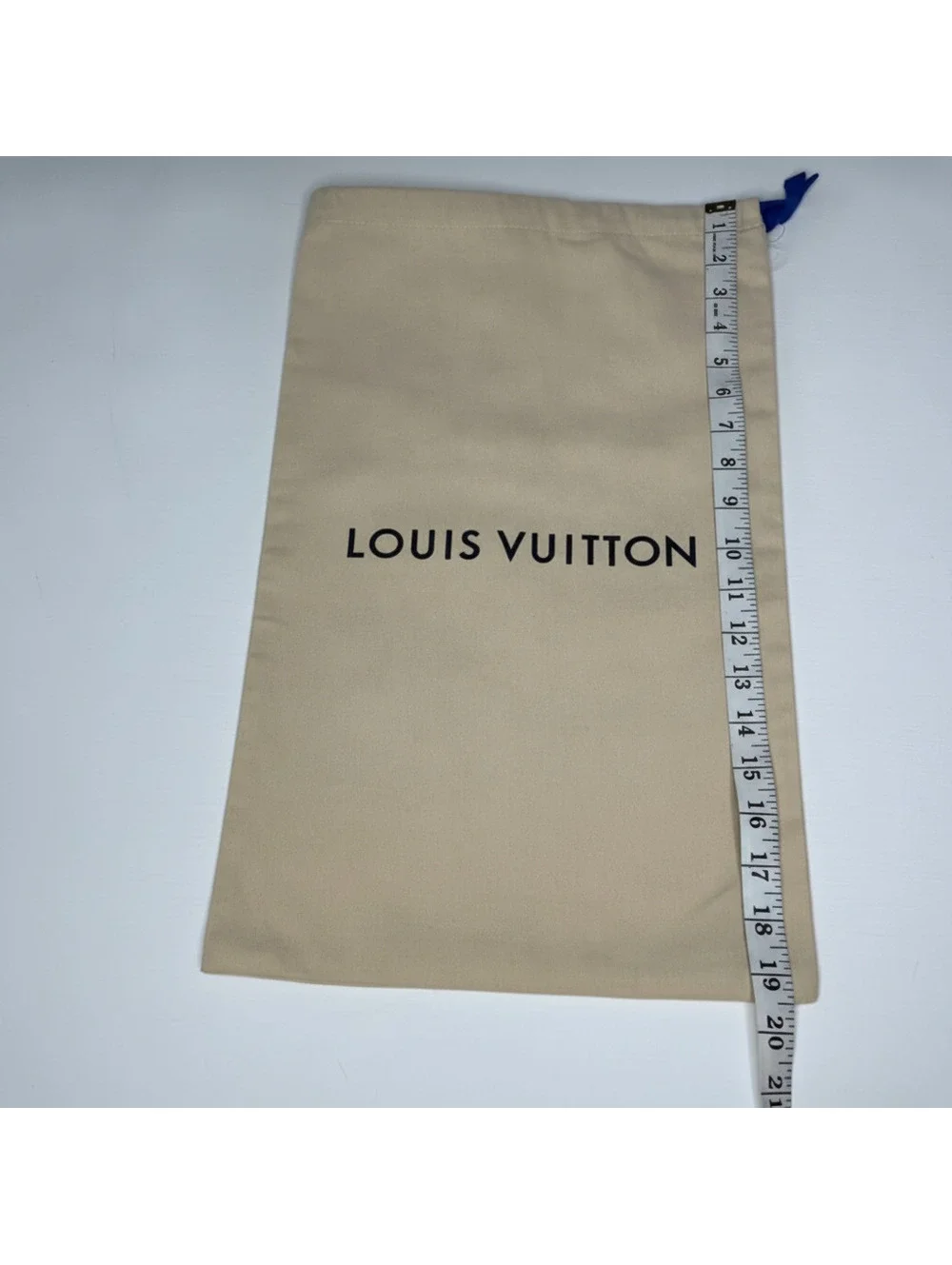 Louis Vuitton Dust Bag Beige Storage Pouch 12x19.5